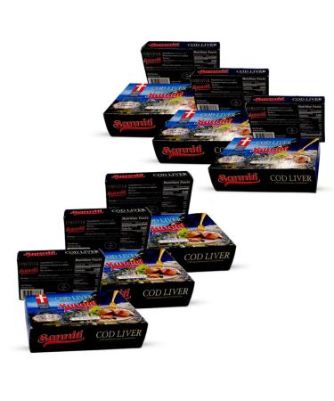 Sanniti Cod Liver, Scandinavian Edition, 4.3 oz (Pack of 12)