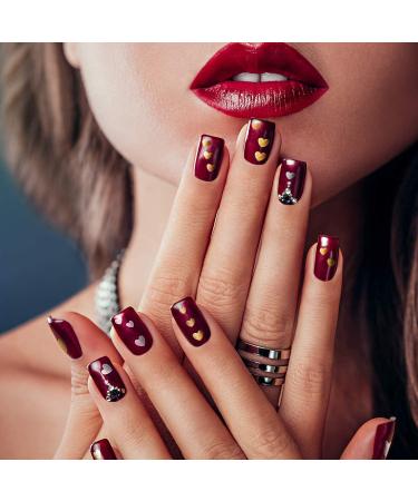 PAGOW 16 Sheets Heart Nail Art Stickers - Self-Adhesive Love Decals for Nail Decoration - Fingernail Stickers for Women, Girls, Kids - Buy Online on SooperMarket.com