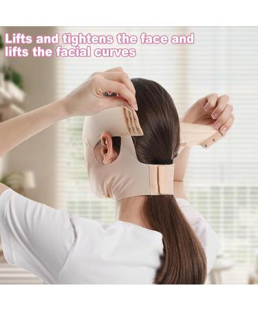 Double Chin Reducer - Chin Up Masque Slimming Jaw Strap | Adjustable Face Sculpting Band Reusable Chin Up Strap Breathable Face Contouring Strap for Facial Sculpting 16x16x0inches - Buy Online on SooperMarket.com
