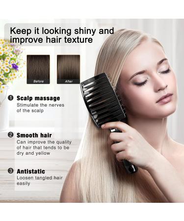 Professional Vented Hair Brush - Fast Drying & Detangling Barber Tool (Black) - Buy Online on SooperMarket.com
