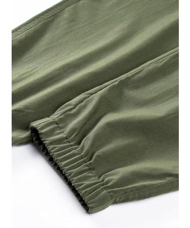 Elegancity Men's Cargo Jogger Work Pants with Drawstring and Pockets - Regular Fit Sweatpants (Sizes 38-46) - 32, A-Green - Buy Online on SooperMarket.com