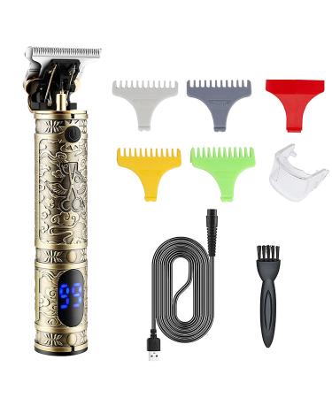 Hair Clippers for Men Professional T Blade Trimmer Zero Gapped Hair Trimmer Pro Li Outline Trimmer for Barber Cordless Rechargeable 0mm Bald T Liner Edger Clippers for Hair Cutting Kit Low Noise