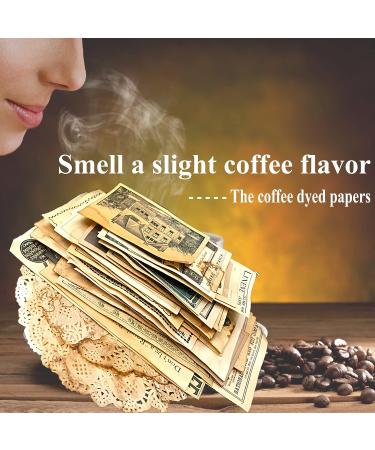 Vilikya Vintage Junk Journal Supplies - Coffee Dyed Decoupage Paper for Scrapbooking and Journaling - 41pcs - Buy Online on SooperMarket.com