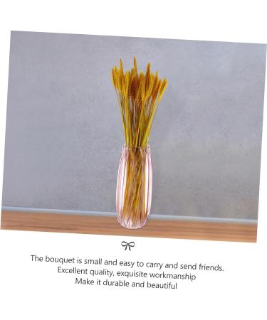 100pcs Dried Wheat Ears Bouquet Dried Flowers Decor Wedding Wheat Ear Floral Arrangement Wheat Ear Wheat Stalk Flowers Wheat Ear Dry Flowers Home Wheat Ear Real Flower Natural Yellow 52X10CM - Buy Online on SooperMarket.com