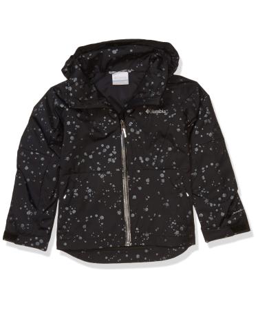 Columbia Kids Youth Girl's Rain Scape Jacket, Waterproof & Breathable, Extended Fit Black Foil X-Large