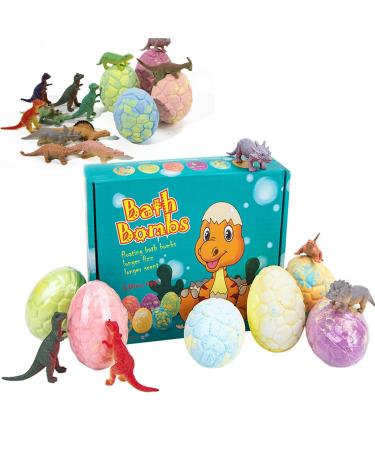 Bathei Set 6PCs bathing ball Jurassic bathing balls foam bath children with dinosaur toys swimming salt ball natural plant essence swimming toys suitable for children bathing foam for adults