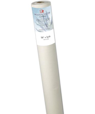 Fredrix 12011 Artist Series Watercolor Canvas Roll, 58"x 3yd