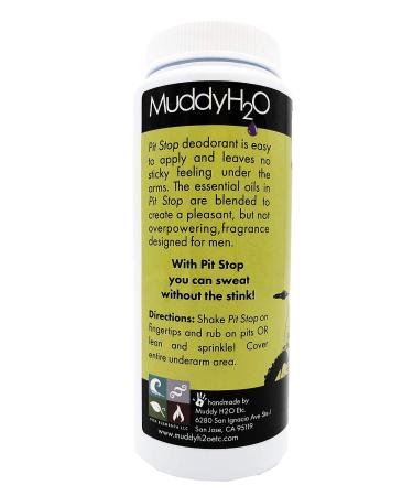 Pit Stop Men's Deodorant 4 oz - Muddy H2O Scent - Say Goodbye to Sweat and Odor - Buy Online on SooperMarket.com