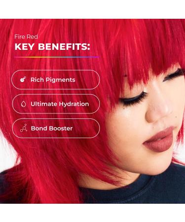 XMONDO Color Fire Red Hair Dye & Mask | Vegan Formula with Bond Boosters & Hyaluronic Acid for Nourishment | 8 Fl Oz | International Shipping Available - Buy Online on SooperMarket.com