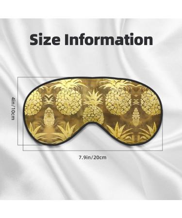 SSIMOO Gold Pineapple Eye Mask - Soft Breathable Sleep Patch for Women | Perfect for Travel & Relaxation - Buy Online on SooperMarket.com