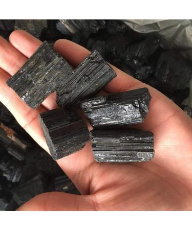Natural Crystal Rough 5pcs Rough Natural Black Tourmaline Crystal Gemstone raw Crystal Stone - Buy Online on SooperMarket.com