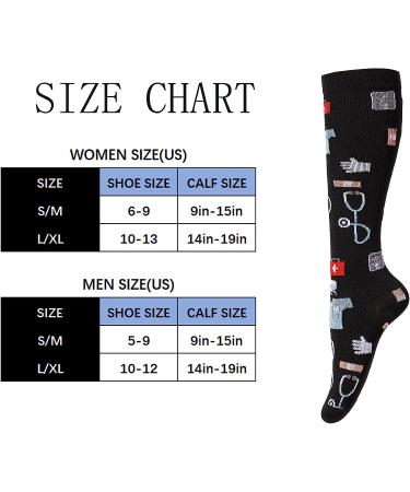 LEOSTEP 4 Pairs Compression Socks for Women & Men - Ideal for Nurses, Running - Small/Medium Size - Buy Online on SooperMarket.com