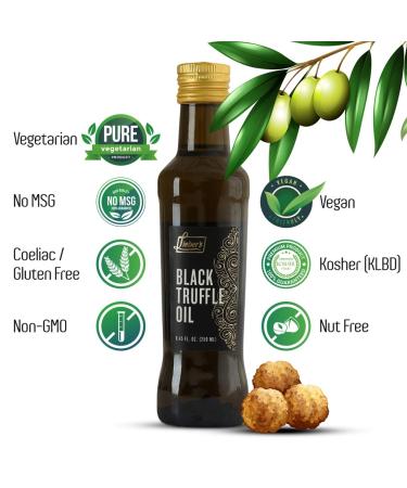 Liebers Black Truffle Oil - Premium Oil for Cooking, Salad Dressing, and Garnish - 8.45 Fl Oz Glass Bottle (Black Truffle) - Kosher, Vegan, Vegetarian, Gluten Free - Buy Online on SooperMarket.com