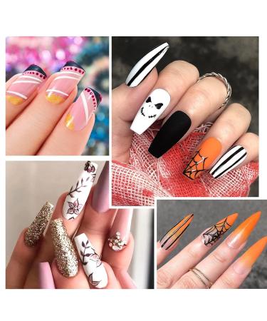 Sularpek Professional Nail Art Liner Brush Set - 3PCS UV Gel Painting Brushes for Short Strokes, Details, Blending, and Elongated Lines - White Marble Design - Buy Online on SooperMarket.com