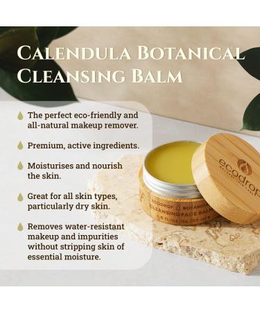 Ecodrop Cleansing Balm and Makeup Remover - 50ml | Sustainable Makeup Remover Balm | Pore-Deep Cleanser | Nourishing Skin Cleansing Balm with Moringa Rose Geranium Chamomile & Rosemary Oil | Natural - Buy Online on SooperMarket.com