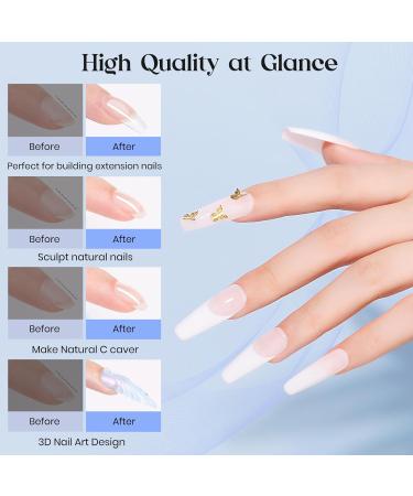 MIZHSE 100ML Nail Builder Gel Kit - LED Clear Hard Gel for Nail Extension & Strengthening | Perfect for Salon & Home DIY - Buy Online on SooperMarket.com