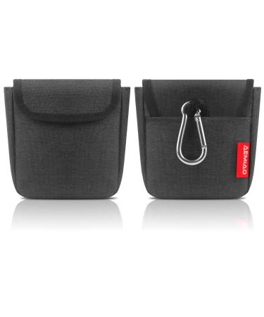 AEMIAO Dog Treat Pouch Magnetic Closure Small Treat Pouch for Dog Training Pocket Sized Treat Bag for Pet Puppy Walking Includes Carabiner Grey