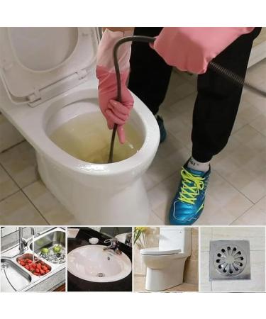 1M Pipe Dredging Tool - Spring Pipe Unblocker for Bathroom & Kitchen Drain Cleaning | Clogged Sewer Remover - Buy Online on SooperMarket.com