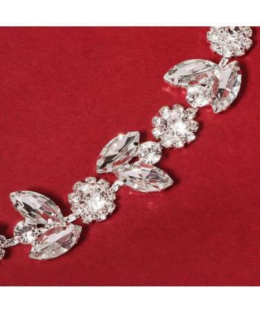 BETHYNAS Shiny Wedding Bridal Garter - Handmade Gemstone Thigh Chain for Brides - Stretchy Thigh Belt for Women (Style 2) - Buy Online on SooperMarket.com