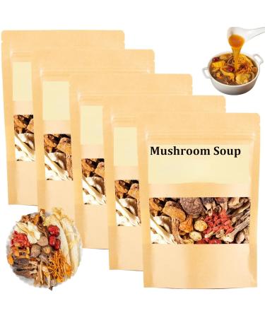 LXCJZY Soup Package Of 11 Types Of Mushrooms Mushroom Soup Bag Nutritious Mushroom and Herb Soup Set Dry Abalone Nutritious (45g/bag 5pcs) 5pcs 45 g (Pack of 1)