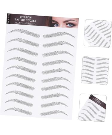Gogogmee 12 Sheets False Eyebrows for Men Waterproof Stickers Black Sticker Fake Eyebrows 21x15cm Black - Buy Online on SooperMarket.com