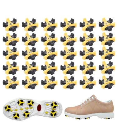 SSRDFU 30 Pcs Golf Spikes Non-Slip Wear-Resistant Suitable for Most Golf Shoes Super Grip Spike Replacement