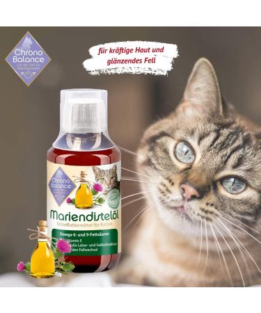 Chronobalance Milk Thistle Oil for Cats Natural Nutritional Supplement for Fur Health Rich in Vitamin E Omega-6 & Omega-9 (100ml) - Buy Online on SooperMarket.com
