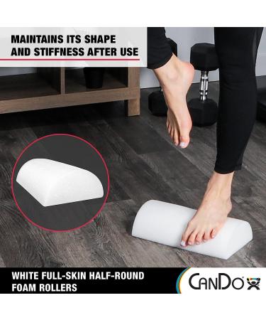 CanDo Full-Skin PE Foam Roller 6 x 36 - White Half-Round 36-inch for Muscle Restoration, Massage Therapy, Sport Recovery, Physical Therapy - Buy Online on SooperMarket.com