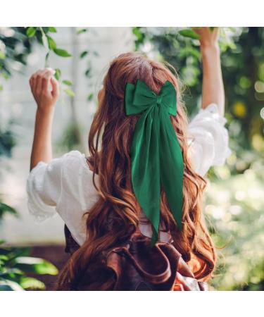 Buy Wllhyf 90s Style Hair Clips - Soft Silky Satin Hairpins & Accessories for Women & Girls (Green) - Buy Online on SooperMarket.com