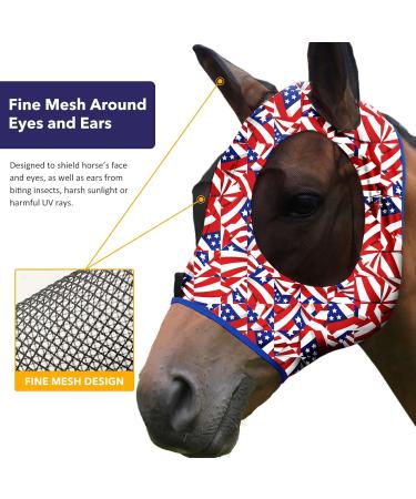 Harrison Howard Elasticity Horse Fly Mask - Excellent Comfort & UV Protection for Your Horse - Buy Online on SooperMarket.com
