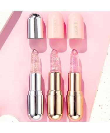 Shop Aderier 3PCS Glimmer Balm - Vegan pH Color Changing Lip Balm & Glitter Confetti | Hydrate & Plump Pink Shimmer Lipstick - International Shipping Available - Buy Online on SooperMarket.com