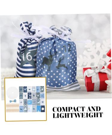 CRAFTHROU 24pcs Christmas Bag Christmas Candy Bag Xmas Party Bag DIY Advent Calendar Bags Calendars Cloth - Buy Online on SooperMarket.com