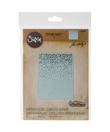 Sizzix  Multi Color  Embossing Folder   Snowfall Speckles by Tim Holtz  One Size