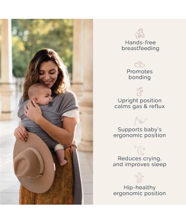 Boba Wrap Baby Carrier - Stretchy Sling for Newborns up to 35 lbs (Grey) - Buy Online on SooperMarket.com