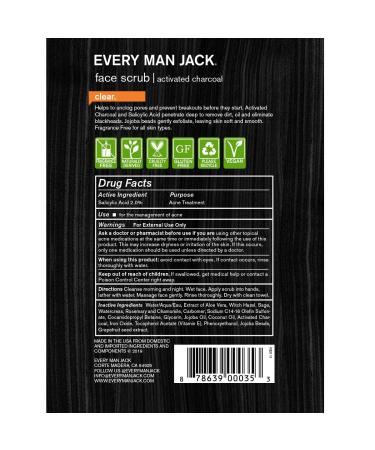 Every Man Jack Skin Clearing Face Scrub - Fragrance-Free - 4.2 fl oz - Buy Online on SooperMarket.com