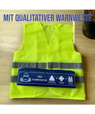 VZL KFZ Auto & Combith Construction Kit 2024 - T V Tested First Aid Set with Warning Triangle & Vests | International Shipping - Buy Online on SooperMarket.com