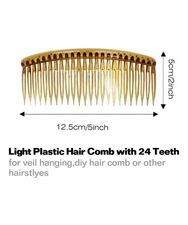 30 Pack Small Plastic Side Hair Comb & Clips for Women - Bridal Wedding Veil Accessory - Buy Online on SooperMarket.com