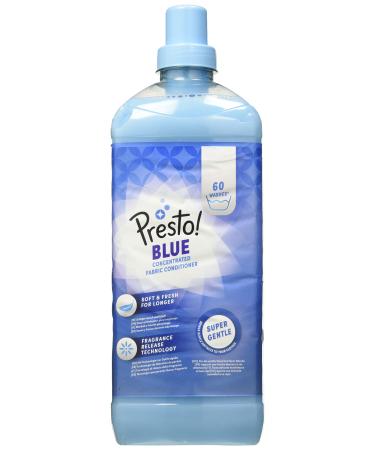 Amazon Brand - Presto! Fabric Softener Blue Fresh Scent 60 Washes 1500 ml Pack of 1 Fresh 1500 ml (Pack of 1)