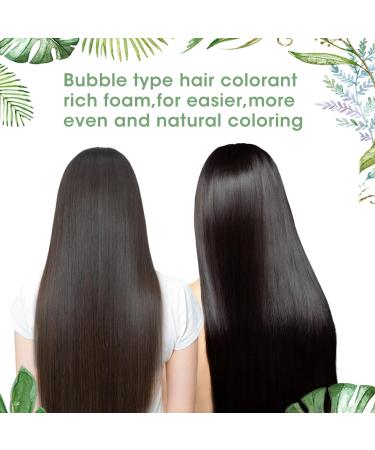 MQUPIN 3-in-1 Hair Dye Shampoo Dark Brown - Natural Herbal Ingredients - Semi-Permanent Color for Men & Women - Buy Online on SooperMarket.com