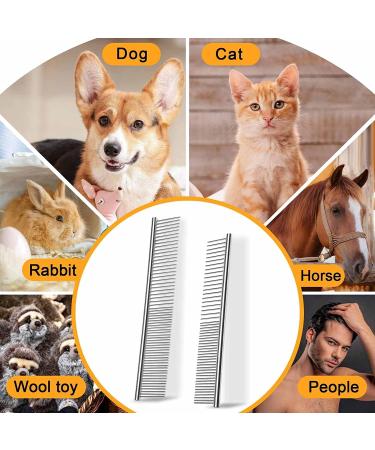 Stainless Steel Pet Comb | Detangling Tool for Dogs and Cats | Grooming Tool for Small, Medium, and Large Pets - Buy Online on SooperMarket.com
