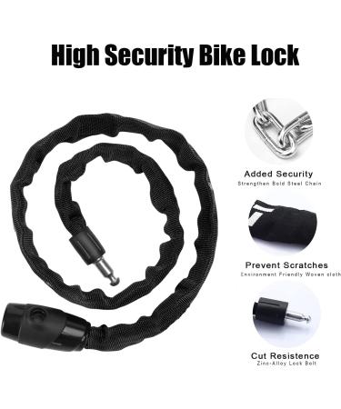 Buy SenluKit High Security Bicycle Lock Level 5 - Anti-Theft Key Lock (Black) | International Shipping Available - Buy Online on SooperMarket.com