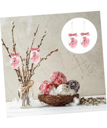 Alipis 2pcs Easter Eggs Hanging Easter Egg Ornament Easter Party Egg Decoration Easter Party Decorations Plastic Hamper Hanging Egg Decor Easter Party Hanging Decor Spot Props Foam Pink 8x5.7cm - Buy Online on SooperMarket.com