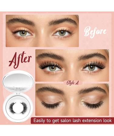 Magnetic Eyelashes with Applicator Higu clace Magnetic Lashes Natural Look 1 Pair Reusable Eyelashes Magnetic Without Eyeliner No Glue Needed Eye Lashes Magnetic Easy to Wear and Remove(Style A) STYLE-A - Buy Online on SooperMarket.com