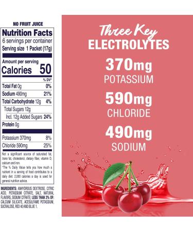 Pedialyte Cherry Electrolyte Powder Packs - 6 Count Hydration Drink - Buy Online on SooperMarket.com