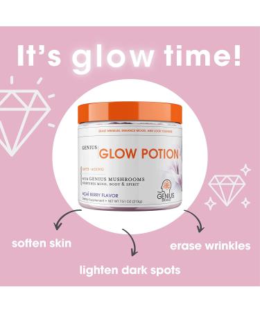 Genius Glow Potion - Anti Aging Beauty Supplement with Genius Mushrooms & Acai Berry Powder - Buy Online on SooperMarket.com