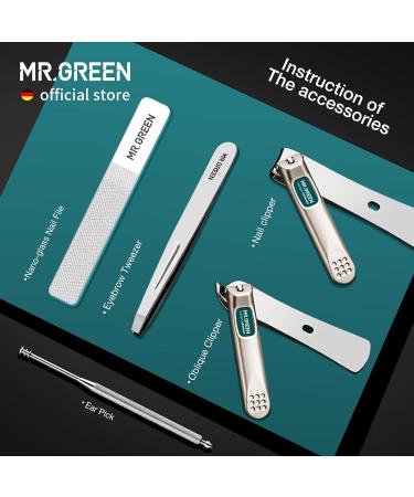 MR.GREEN Portable Manicure & Pedicure Kit - Stainless Steel Nail Clippers Tool Set in Travel Grooming Case | Nail Scissors Gift Box (Mr-6104) - Buy Online on SooperMarket.com