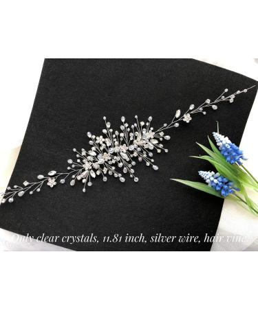 Denifery Crystal Bridal Headband - Wedding Hair Piece & Accessories (Silver) - Buy Online on SooperMarket.com