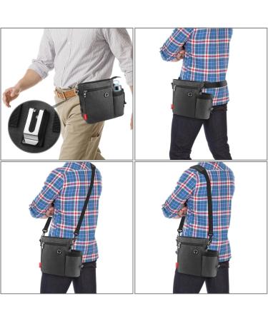 AEMIAO Dog Walking Bag with Bottle Holder & Poo Bags - Large Outdoor Training Treat Pouch for Dogs - Waist & Shoulder Belt - 3 Ways to Wear - Buy Online on SooperMarket.com