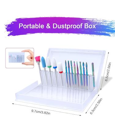14-Piece Professional Nail Drill Bits Set | Acrylic Carbide & Ceramic | Electric Nail Drill Kit for Home & Salon | Cuticle Polishing & Diamond Efile Accessories - Buy Online on SooperMarket.com