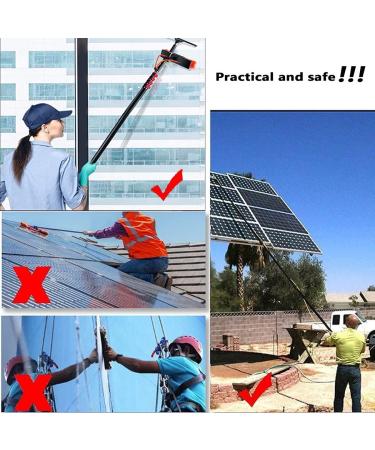 12-36 Foot (Long Reach) Photovoltaic Panels Cleaning Brush & Pole with 20m Hose Water Fed Pole Kit Outdoor Window Glass Cleaning Tool 35cm Brush Head 11M/36FT - Buy Online on SooperMarket.com